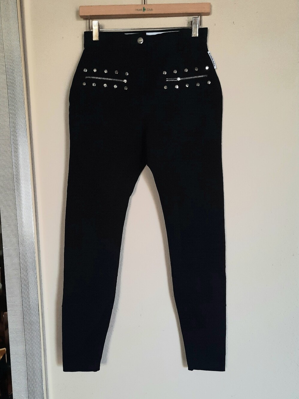 Burberry Studded Black High-Waist Skinny Pants